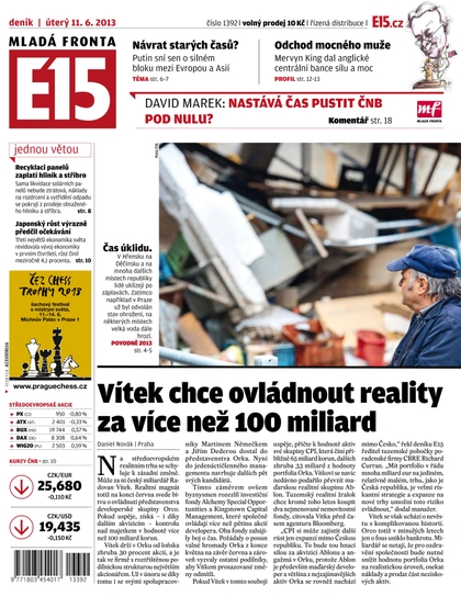 E-magazín E15 11.6.2013 - Czech Media Invest