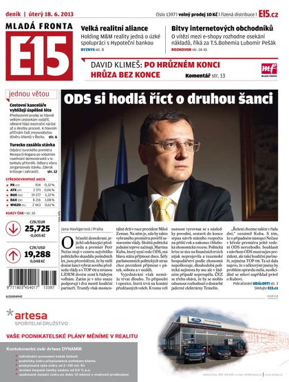 E-magazín E15 18.6.2013 - Czech Media Invest
