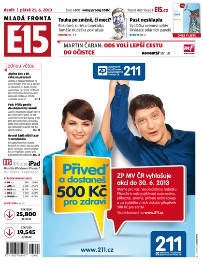 E-magazín E15 21.6.2013 - Czech Media Invest