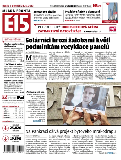 E-magazín E15 24.6.2013 - Czech Media Invest