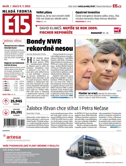 E-magazín E15 9.7.2013 - Czech Media Invest