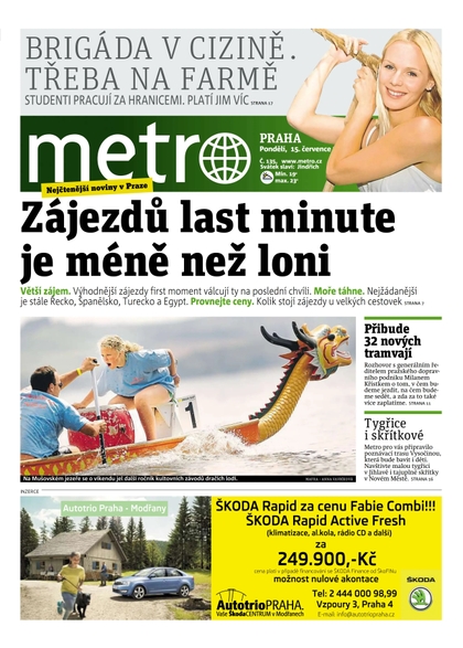 E-magazín METRO 15.7.2013 - deník METRO