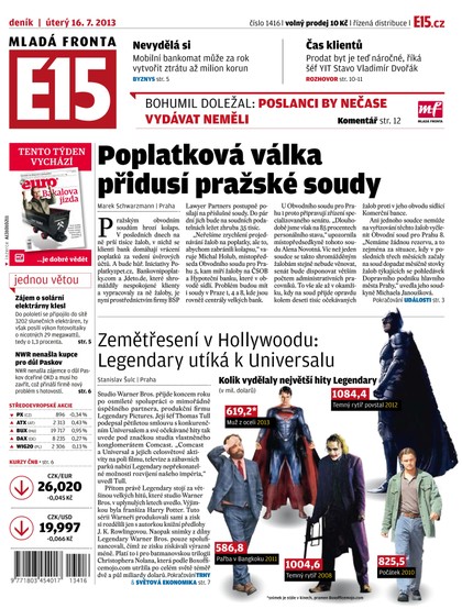 E-magazín E15 16.7.2013 - Czech Media Invest