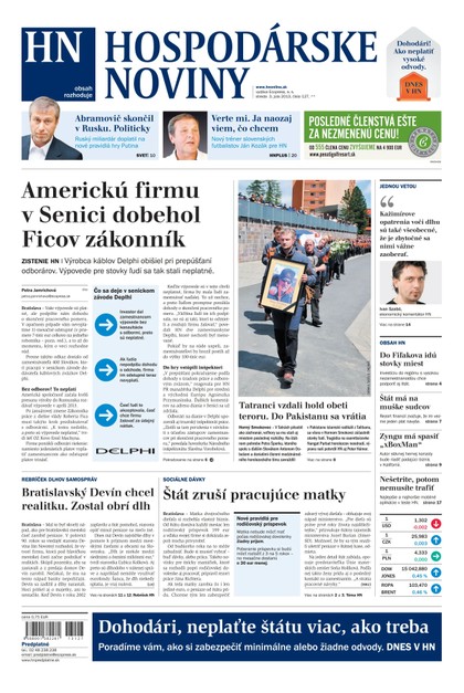 E-magazín Hospodárske noviny 3.7.2013 - MAFRA Slovakia, a.s.