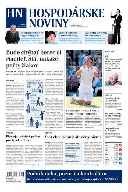 E-magazín Hospodárske noviny 8.7.2013 - MAFRA Slovakia, a.s.