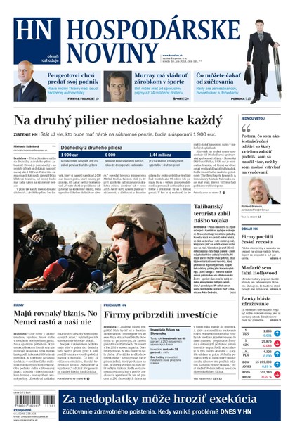 E-magazín Hospodárske noviny 10.7.2013 - MAFRA Slovakia, a.s.