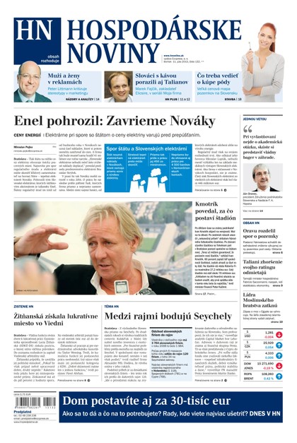 E-magazín Hospodárske noviny 11.7.2013 - MAFRA Slovakia, a.s.