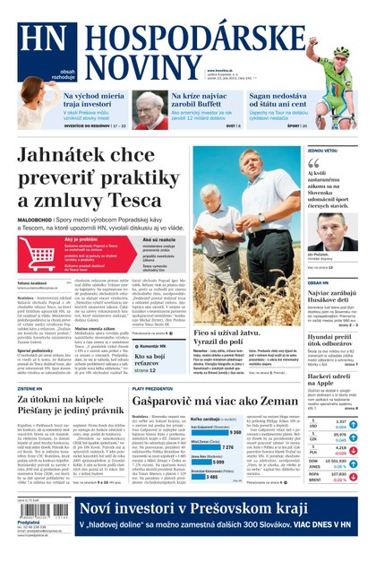 E-magazín Hospodárske noviny 23.7.2013 - MAFRA Slovakia, a.s.