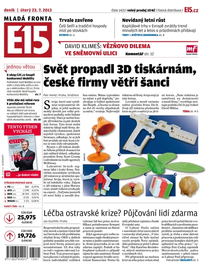E-magazín E15 23.7.2013 - Czech Media Invest