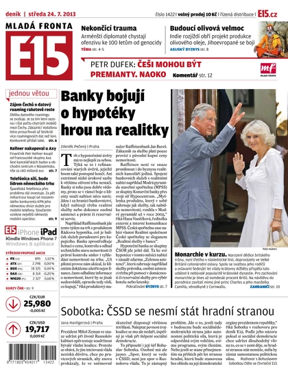 E-magazín E15 24.7.2013 - Czech Media Invest