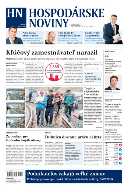 E-magazín Hospodárske noviny 26.07.2013 - MAFRA Slovakia, a.s.