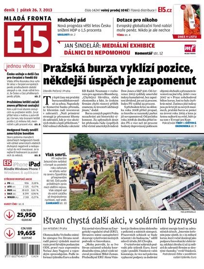 E-magazín E15 26.7.2013 - Czech Media Invest