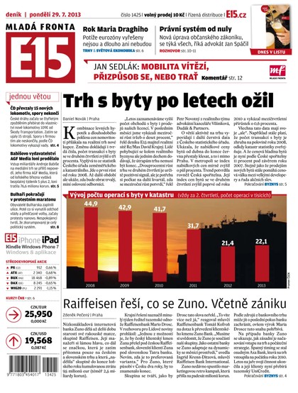 E-magazín E15 29.7.2013 - Czech Media Invest