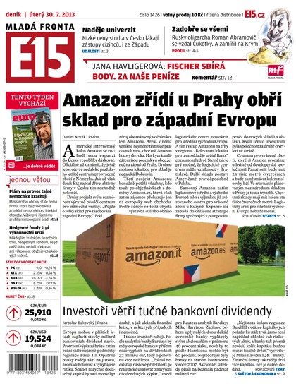 E-magazín E15 30.7.2013 - Czech Media Invest
