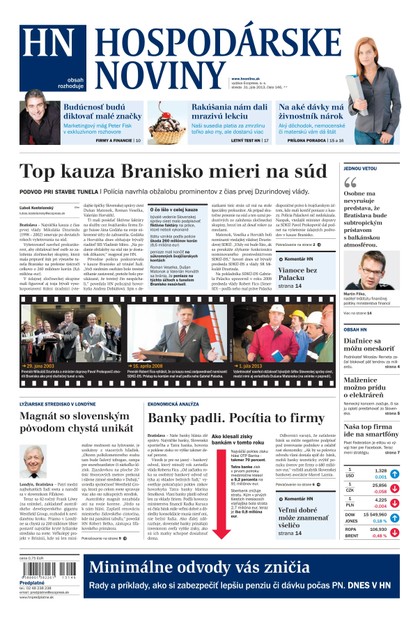 E-magazín Hospodárske noviny 31.7.2013 - MAFRA Slovakia, a.s.