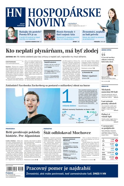 E-magazín Hospodárske noviny - MAFRA Slovakia, a.s.