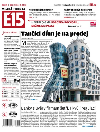 E-magazín E15 5.8.2013 - Czech Media Invest