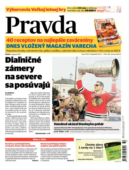 E-magazín Denník Pravda - 9. 8. 2013 - OUR MEDIA SR a. s.