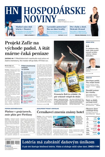 E-magazín Hospodárske noviny 12.08.2013 - MAFRA Slovakia, a.s.