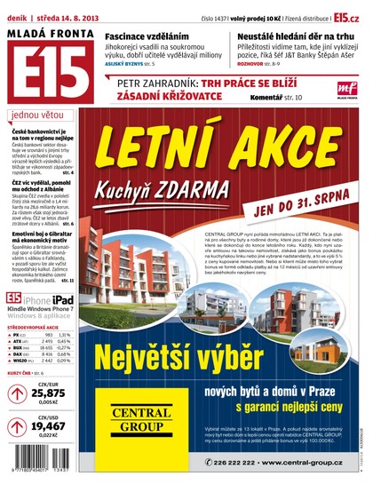 E-magazín E15 14.8.2013 - Czech Media Invest