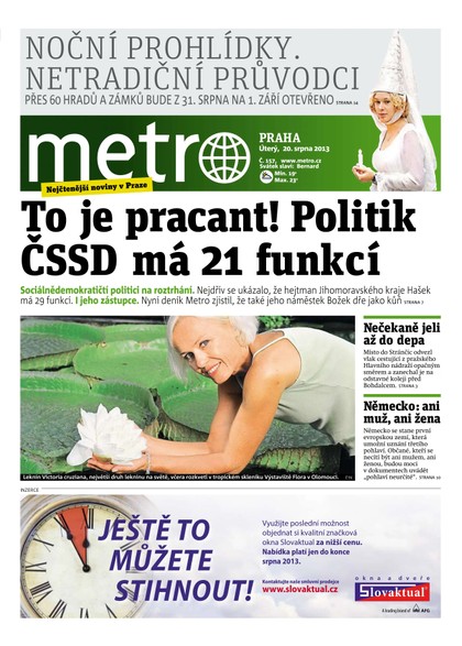 E-magazín METRO 20.8.2013 - deník METRO