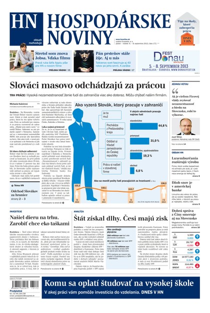 E-magazín Hospodárske noviny 06.09.2013 - MAFRA Slovakia, a.s.