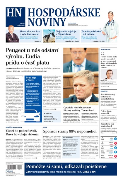 E-magazín Hospodárske noviny 18.9.2013 - MAFRA Slovakia, a.s.
