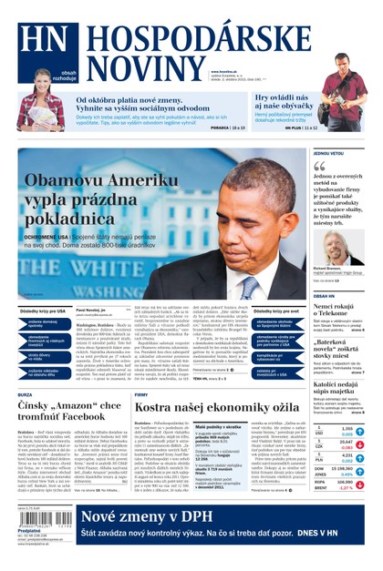 E-magazín Hospodárske noviny 02.10.2013 - MAFRA Slovakia, a.s.