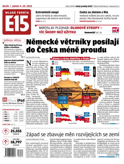 E-magazín E15 4.10.2013 - Czech Media Invest