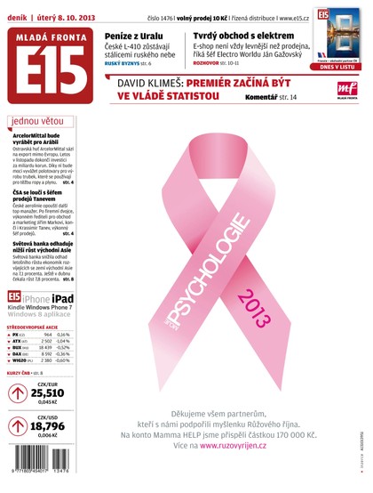 E-magazín E15 8.10.2013 - Czech Media Invest