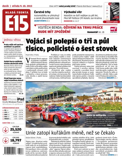 E-magazín E15 9.10.2013 - Czech Media Invest