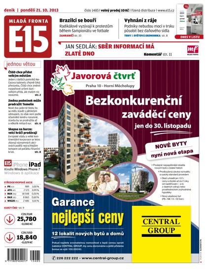 E-magazín E15 21.10.2013 - Czech Media Invest