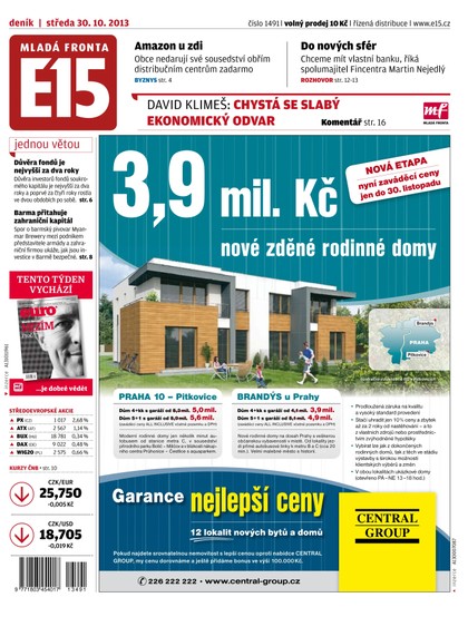E-magazín E15 30.10.2013 - Czech Media Invest