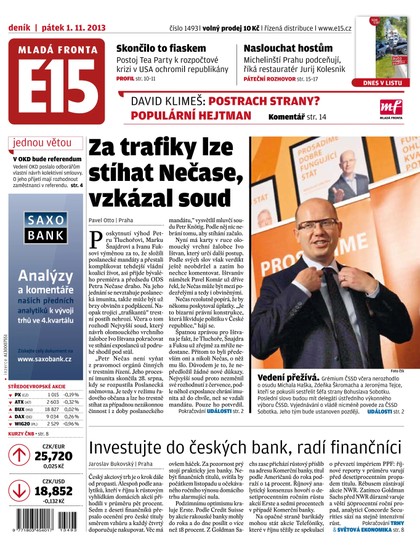 E-magazín E15 1.11.2013 - Czech Media Invest