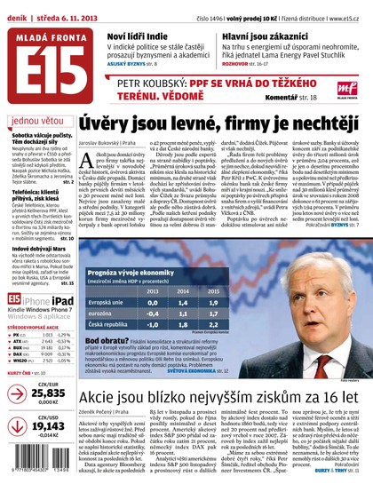 E-magazín E15 6.11.2013 - Czech Media Invest