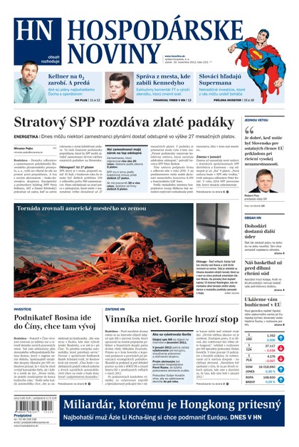E-magazín Hospodárske noviny 19.11.2013 - MAFRA Slovakia, a.s.