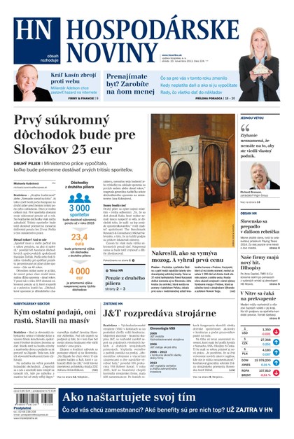 E-magazín Hospodárske noviny 20.11.2013 - MAFRA Slovakia, a.s.