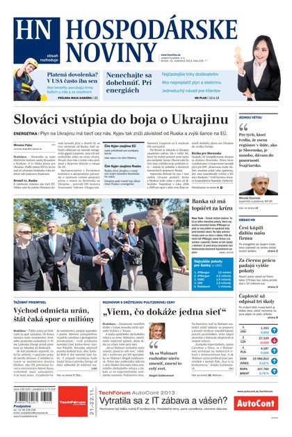E-magazín Hospodárske noviny 21.11.2013 - MAFRA Slovakia, a.s.