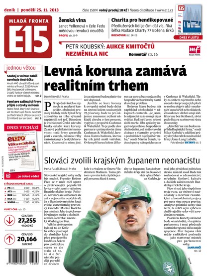E-magazín E15 25.11.2013 - Czech Media Invest