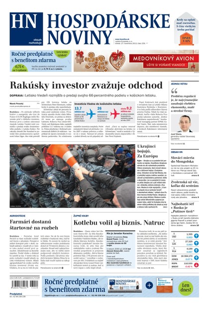 E-magazín Hospodárske noviny 27.11.2013 - MAFRA Slovakia, a.s.