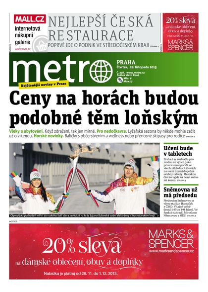 E-magazín METRO 28.11.2013 - deník METRO
