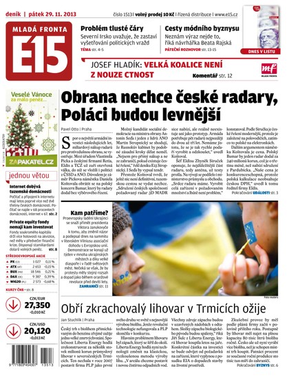 E-magazín E15 29.11.2013 - Czech Media Invest