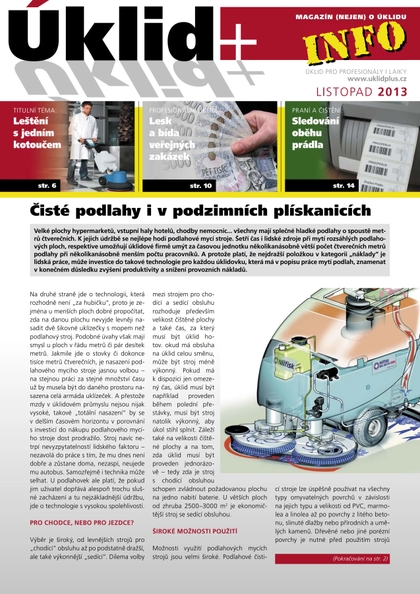 E-magazín Úklid plus [INFO] listopad 2013 - Vydavatelství MAC