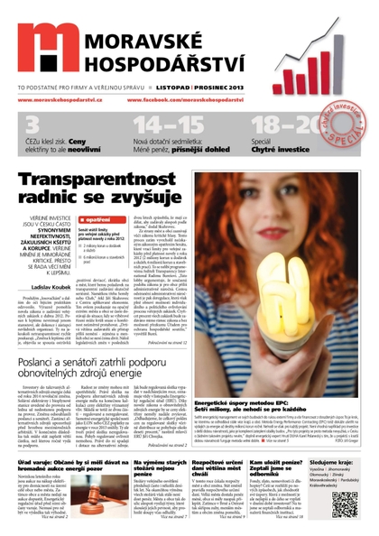 E-magazín MH prosinec 2013 - Magnus Regio, vydavatel Moravského hospodářství
