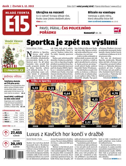 E-magazín E15 5.12.2013 - Czech Media Invest