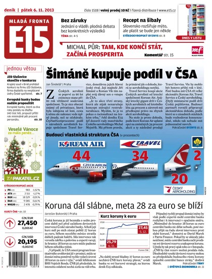 E-magazín E15 6.12.2013 - Czech Media Invest