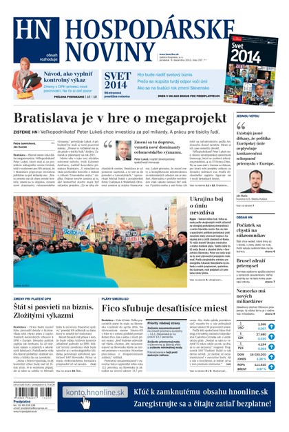 E-magazín Hospodárske noviny 09.12.2013 - MAFRA Slovakia, a.s.