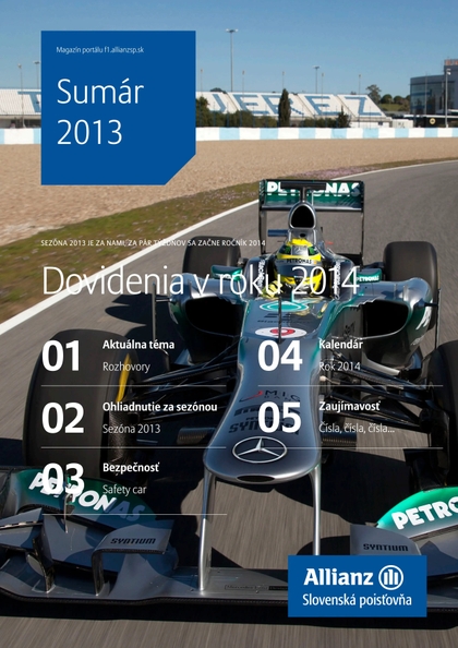 E-magazín Magazín F1 15/2013 - Allianz - Slovenská poisťovňa, a.s.