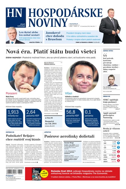 E-magazín Hospodárske noviny 13.12.2013 - MAFRA Slovakia, a.s.