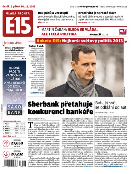E-magazín E15 20.12.2013 - Czech Media Invest
